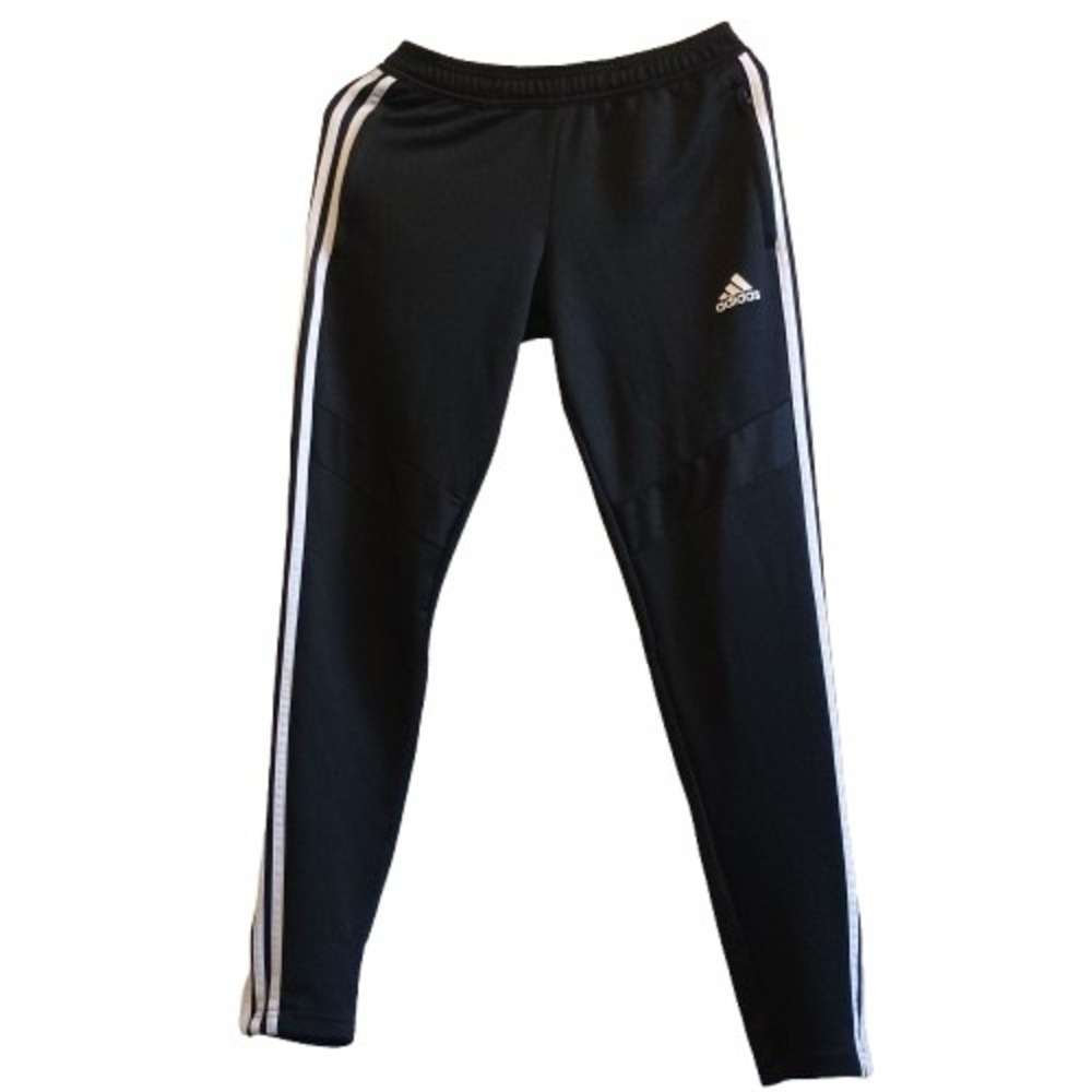 Adidas ClimaCool Athletic Track Pants Black White Stripes Joggers Mens Size S - Picture 1 of 16